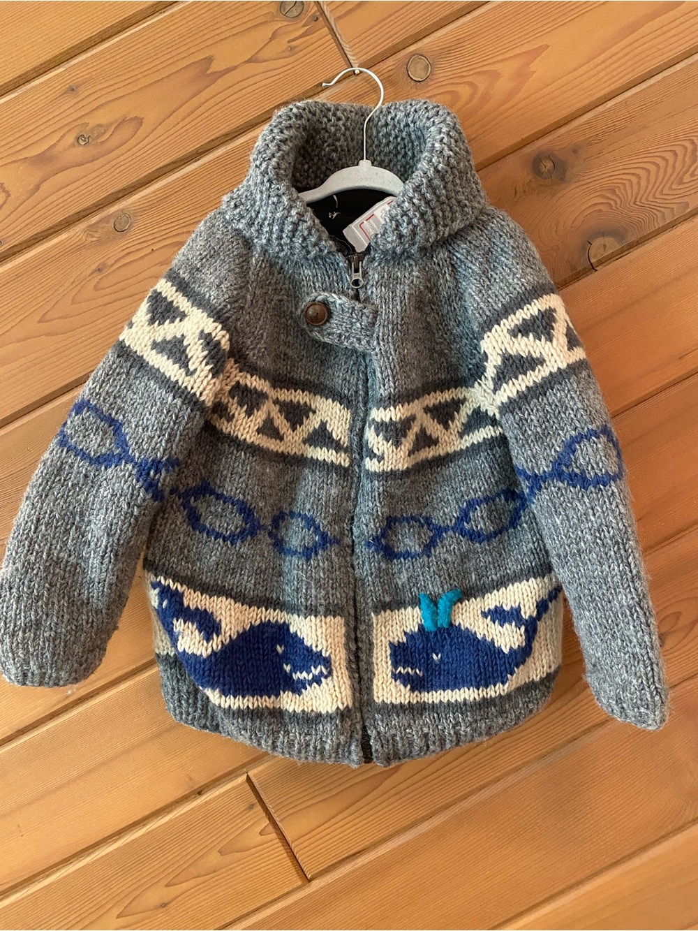 Ambler Handknit Wool Whale Accent